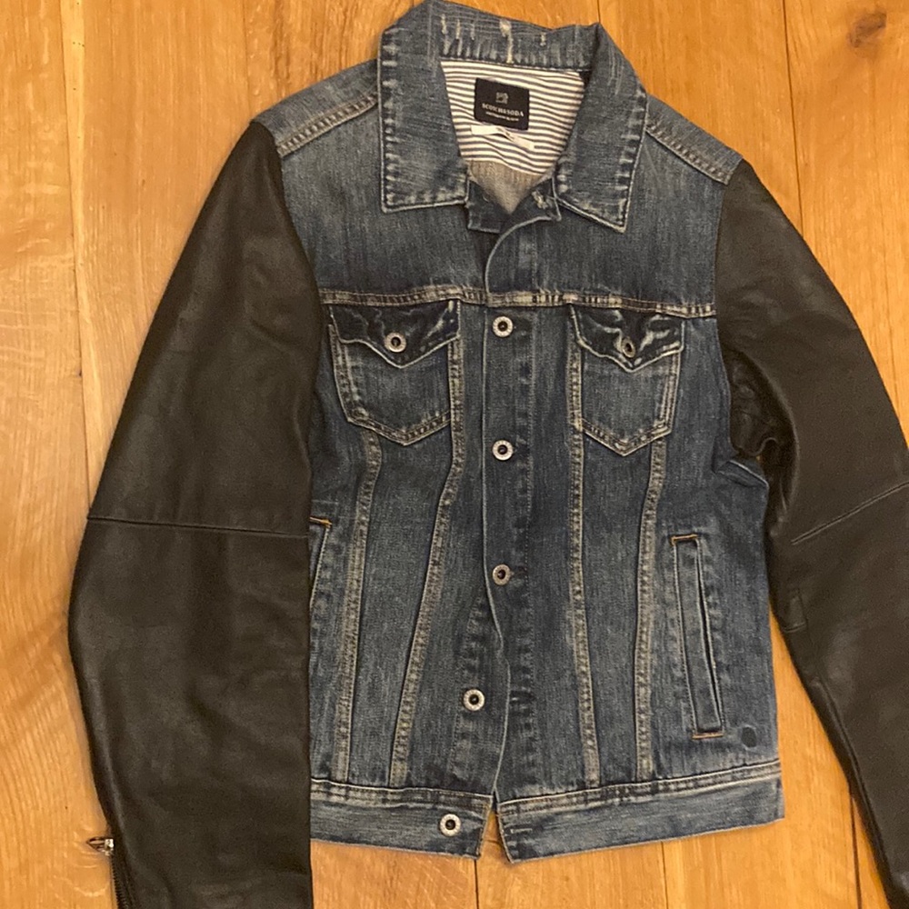 Scotch and soda mens let her arm and jean jacket